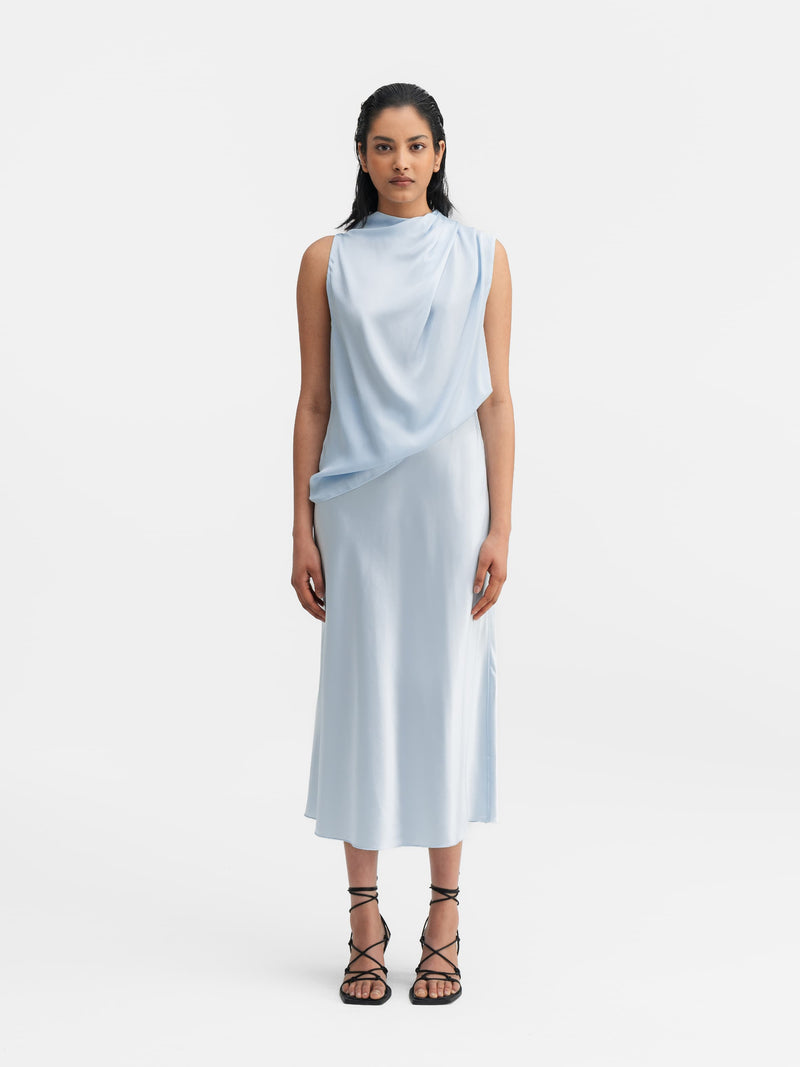 Lima silk tank sky blue