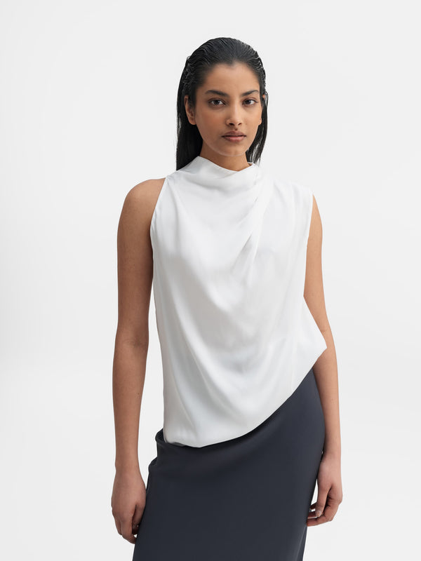 Lima silk tank white