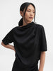 Lima silk tee black