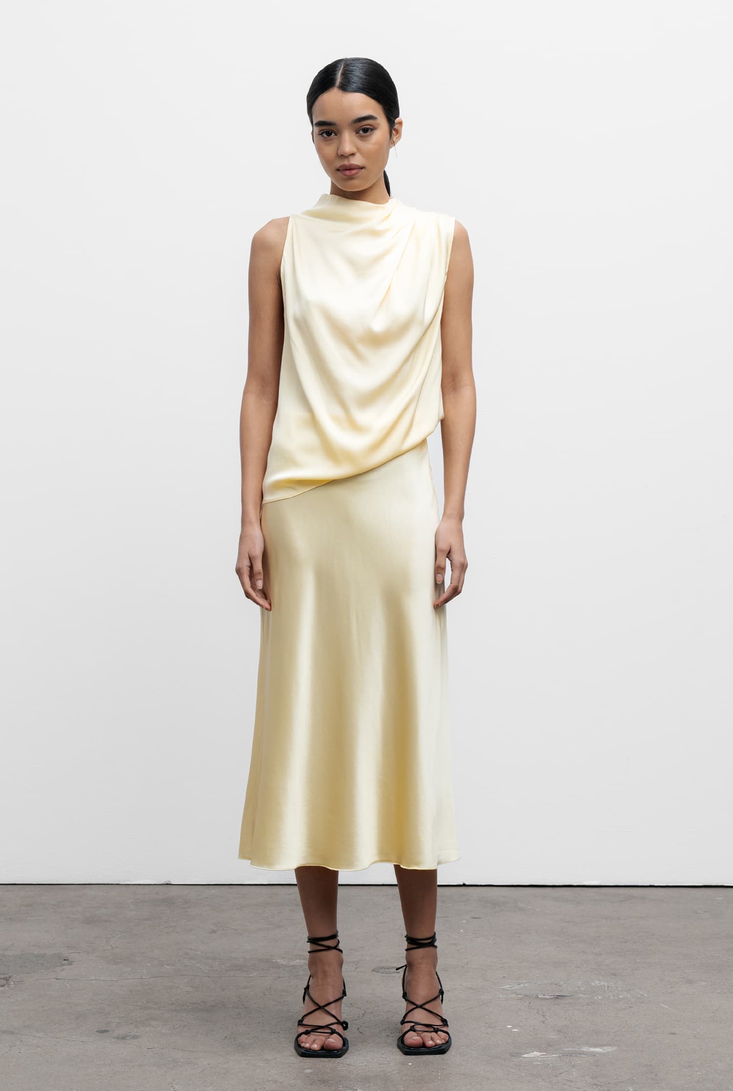 Lima silk tank lemon