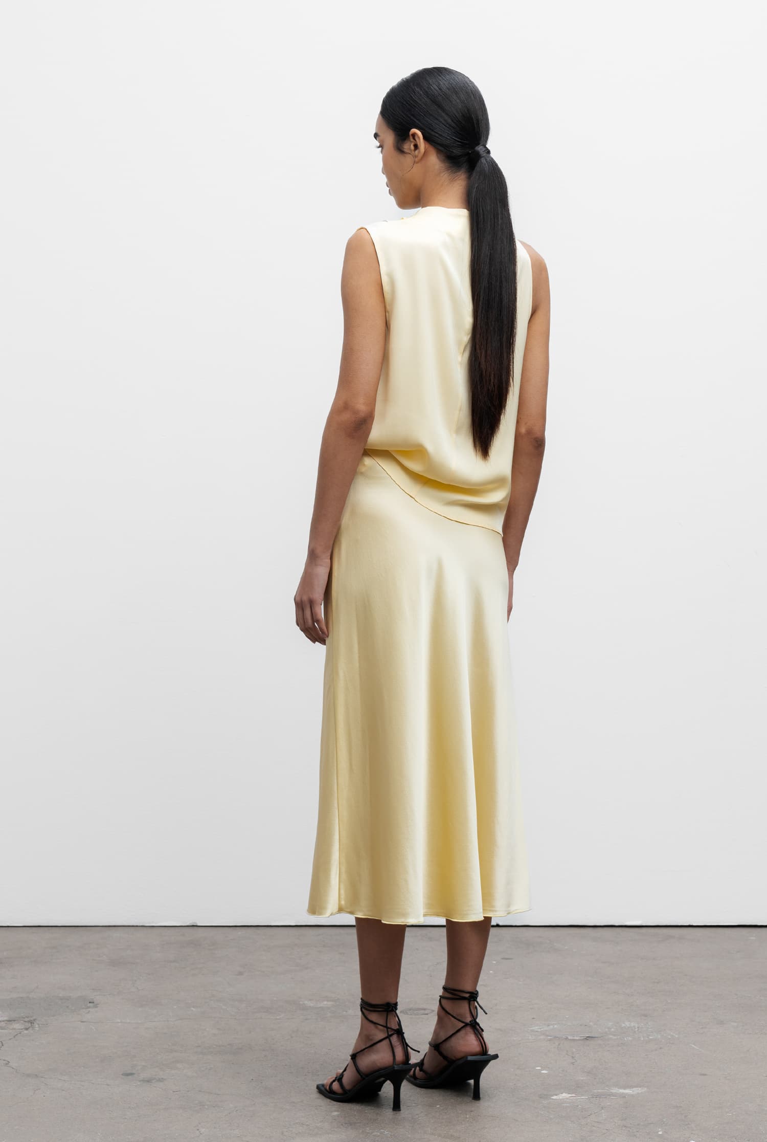 Lima silk tank lemon