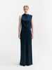 Lima silk tank midnight blue