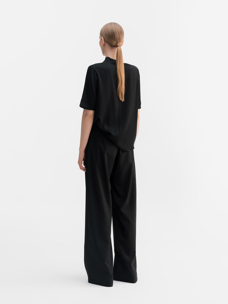 Lima silk tee black