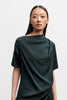 Lima silk tee deep forest