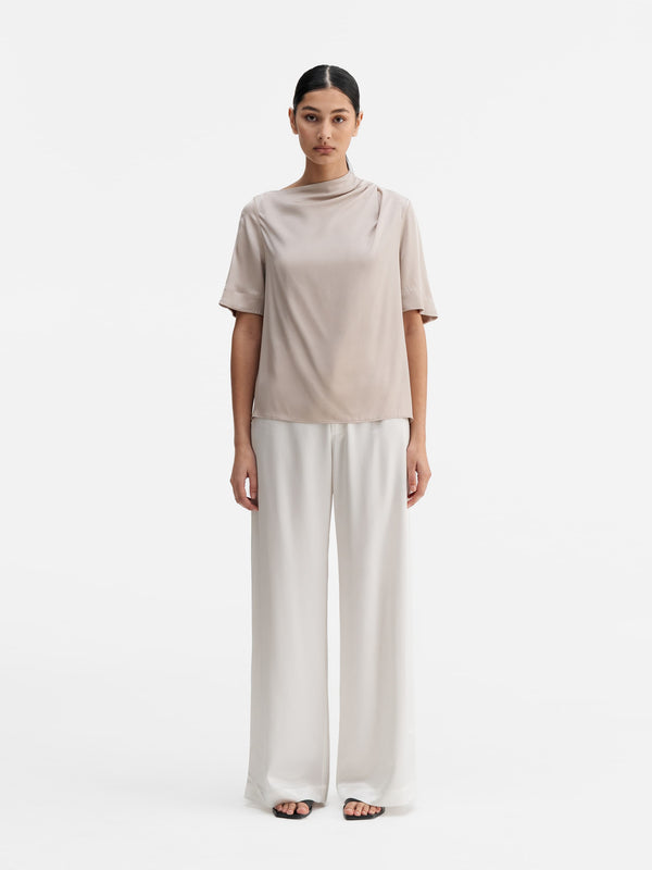 Lima silk tee greige