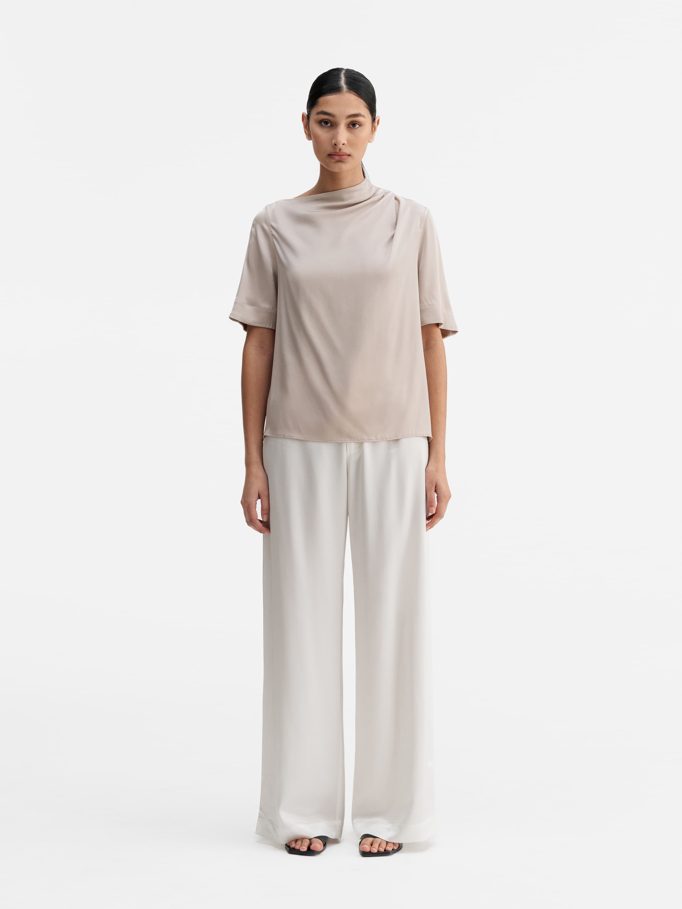 Lima silk tee greige