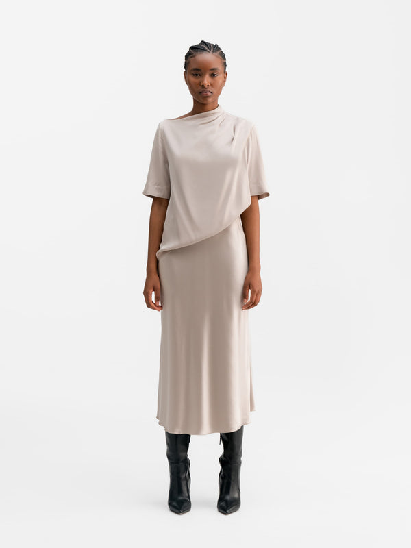 Lima silk tee greige