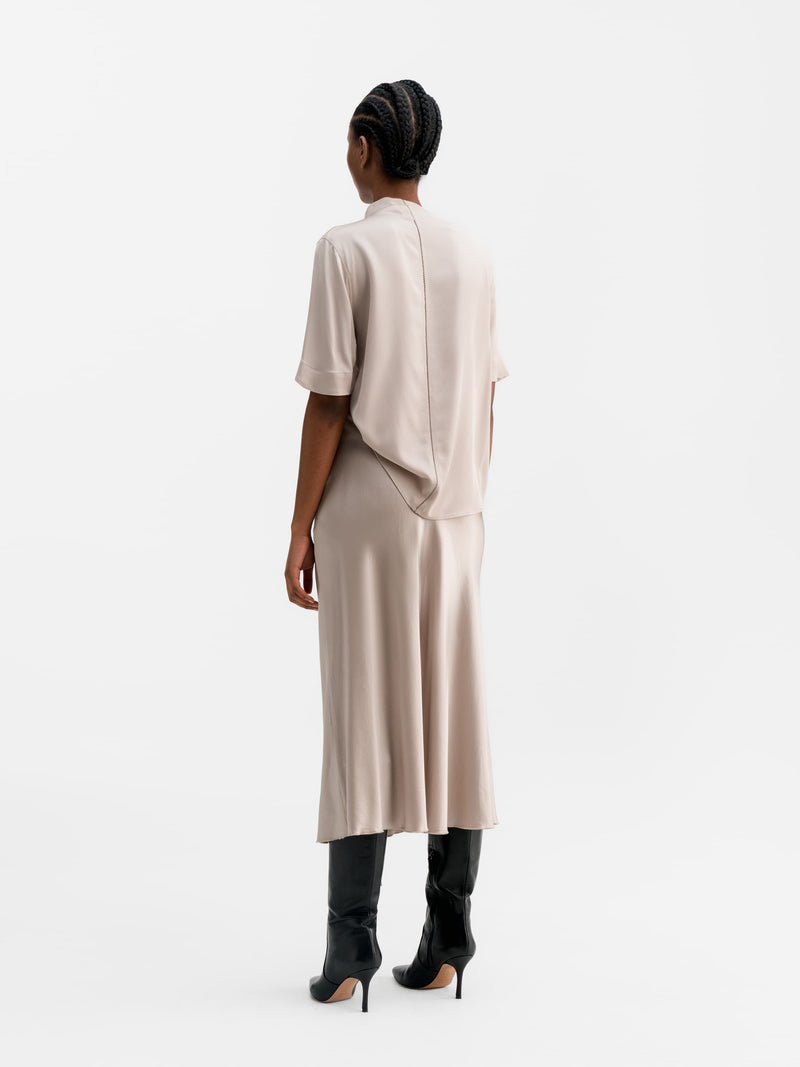 Lima silk tee greige