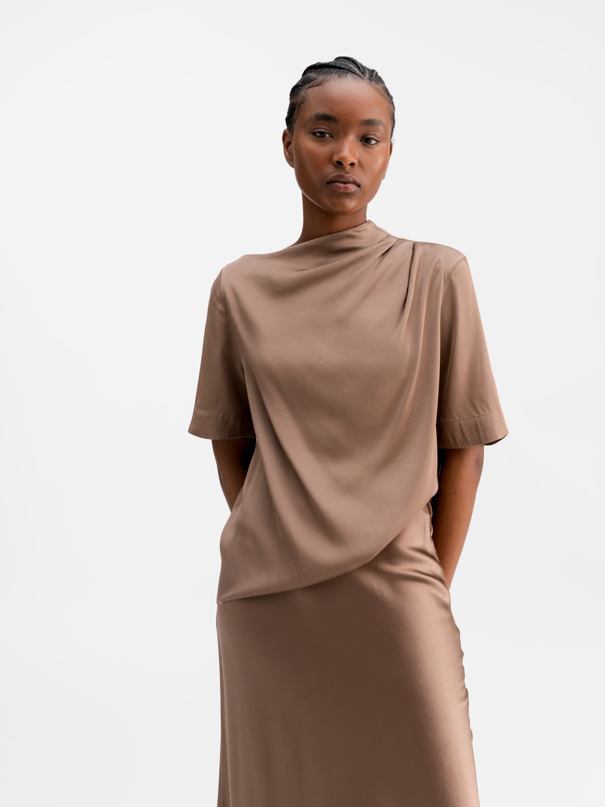 Lima silk tee sand