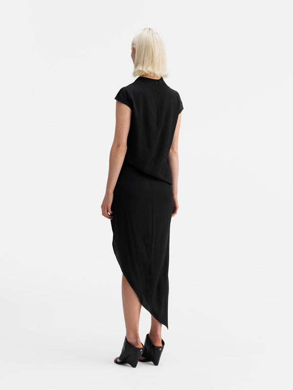 Back view of Ahlvar Gallery Lima silk top black