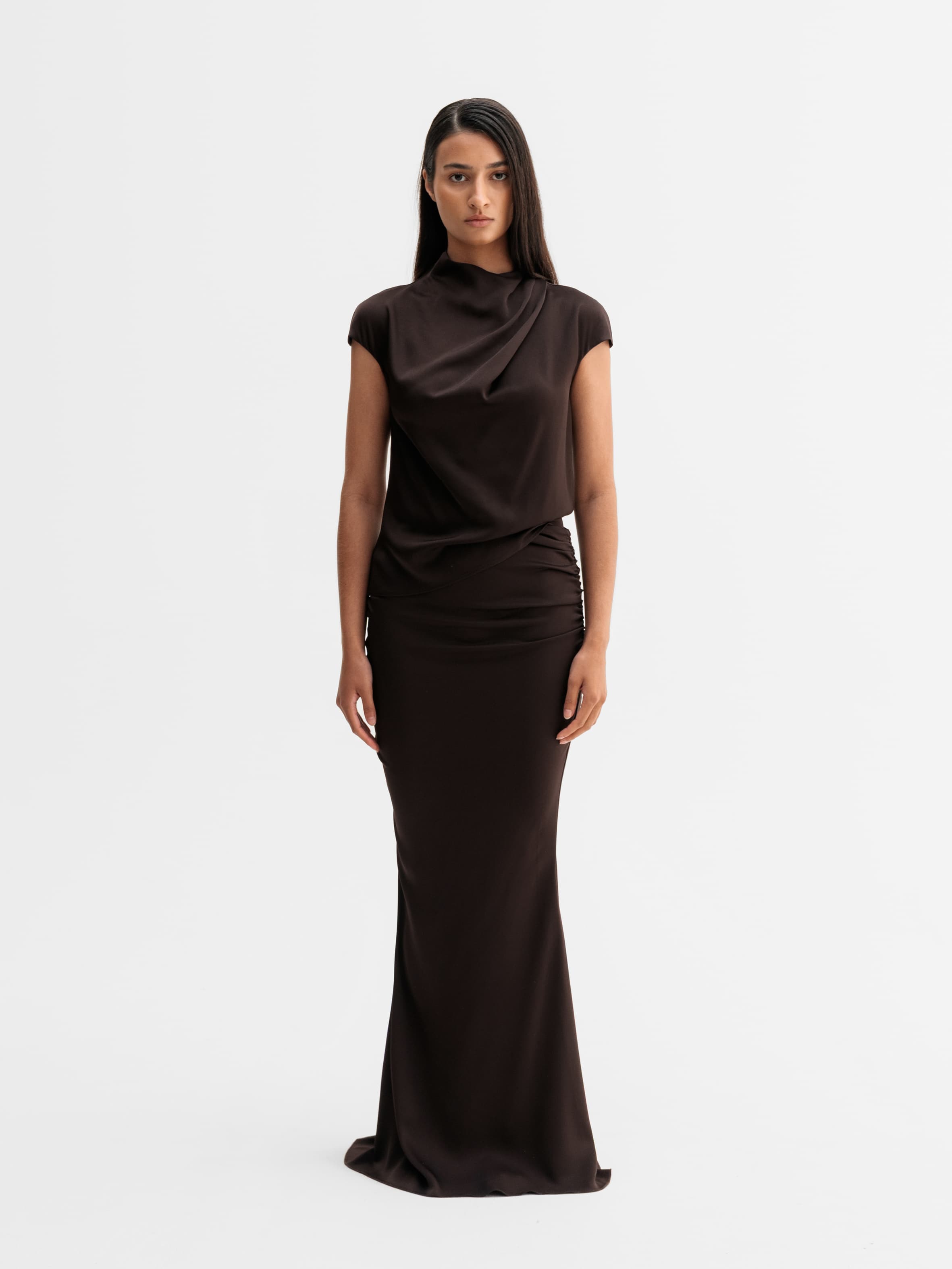 Lima top dark brown
