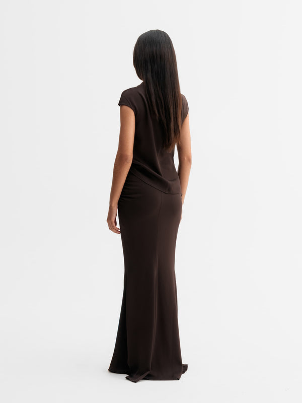 Back view of Ahlvar Gallery Lima top in Dark brown