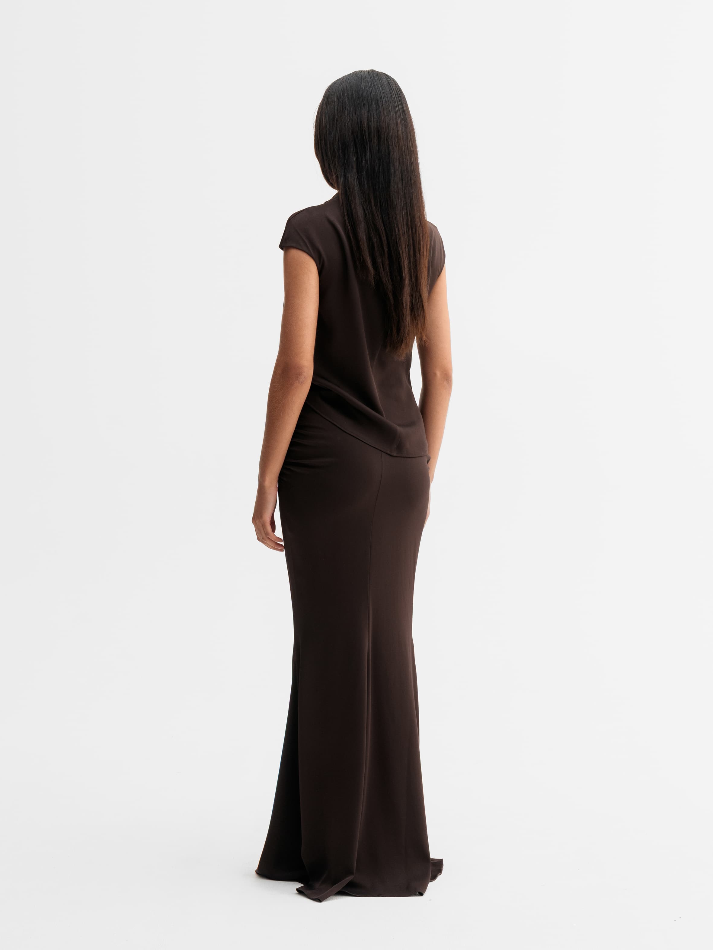 Lima top dark brown