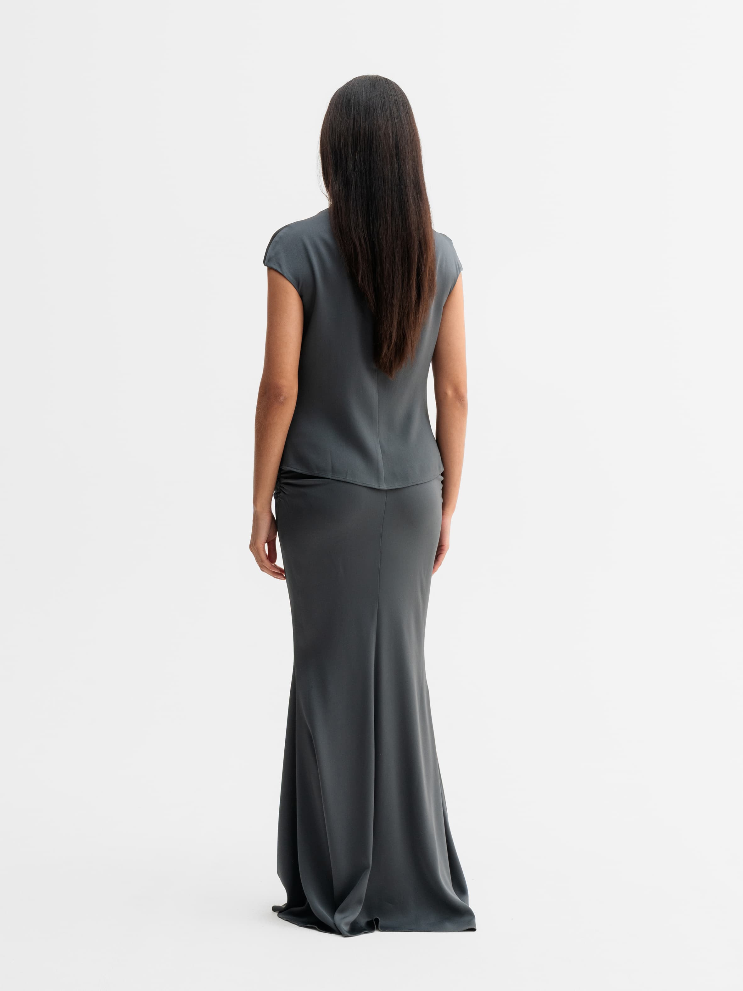 Lima top dark grey