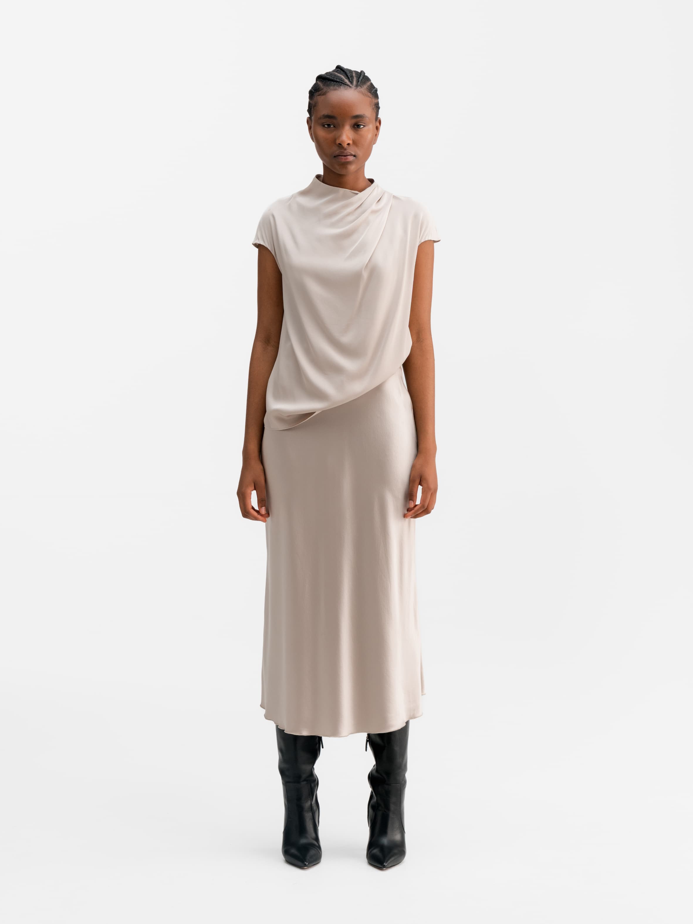 Lima silk top greige