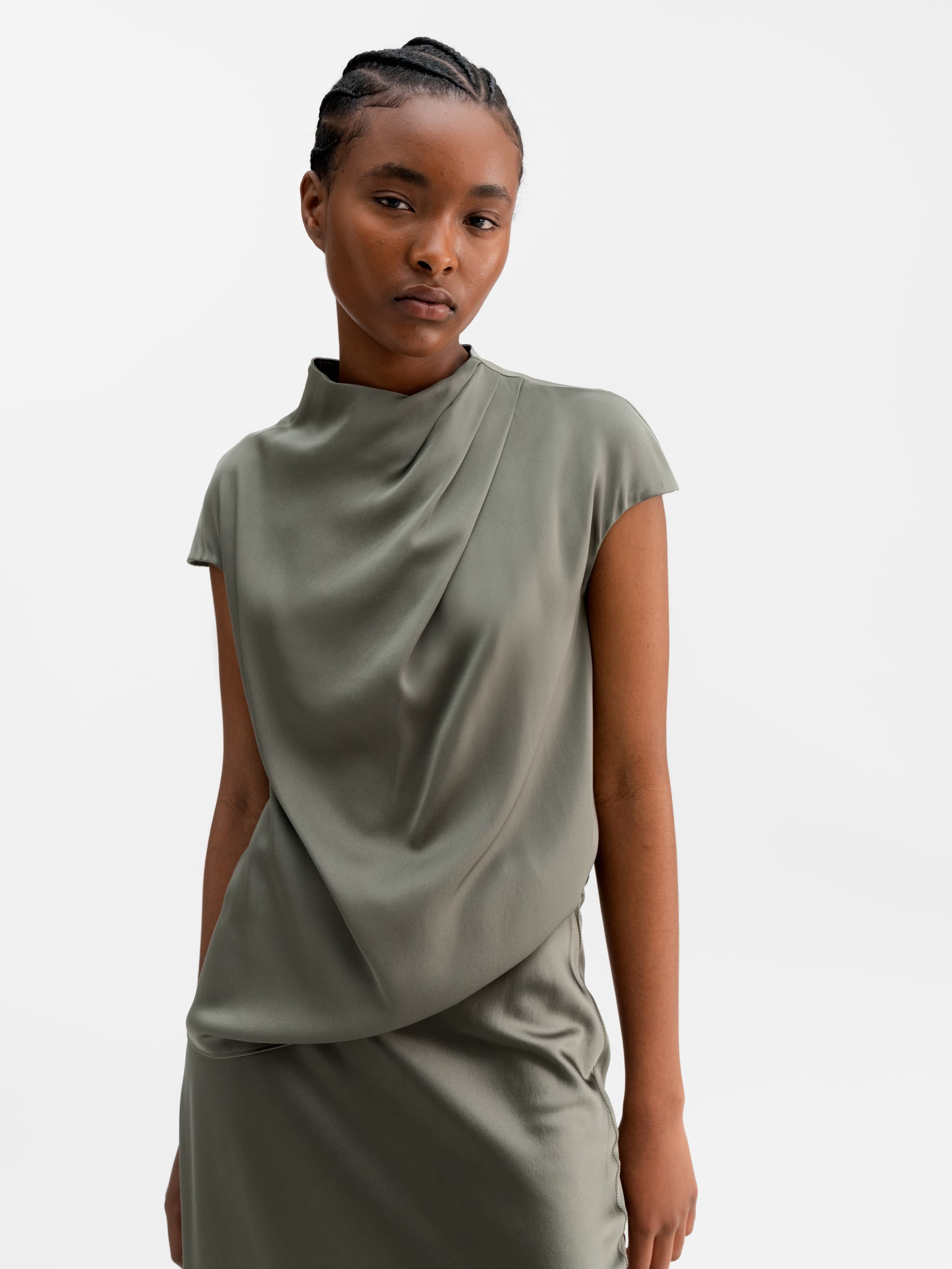 Lima silk top light military