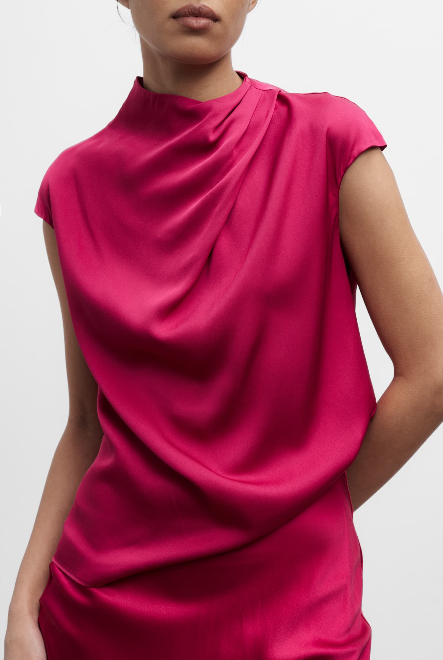 Lima silk top raspberry