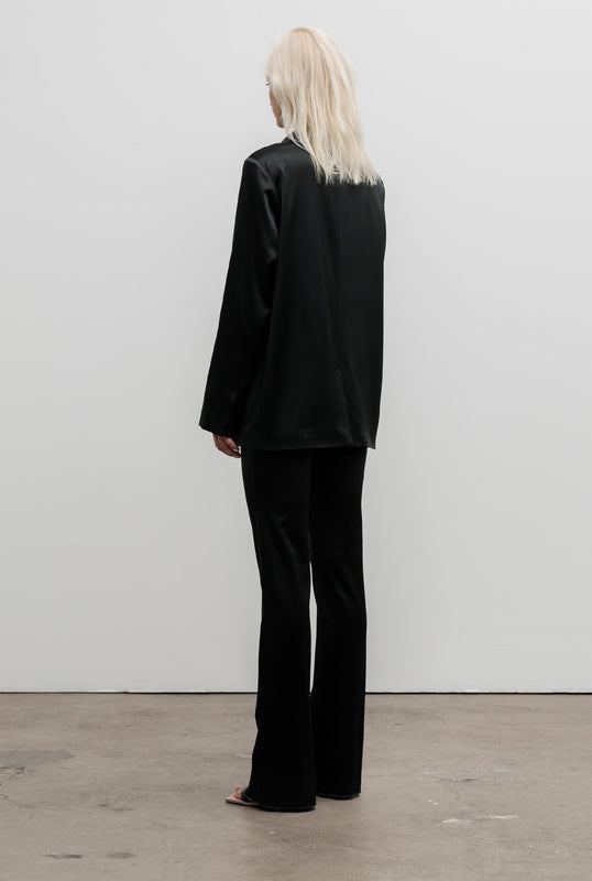 Erin satin trousers deep forest