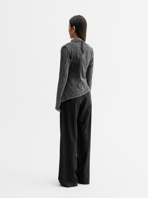 Lizi LS jersey tee washed black