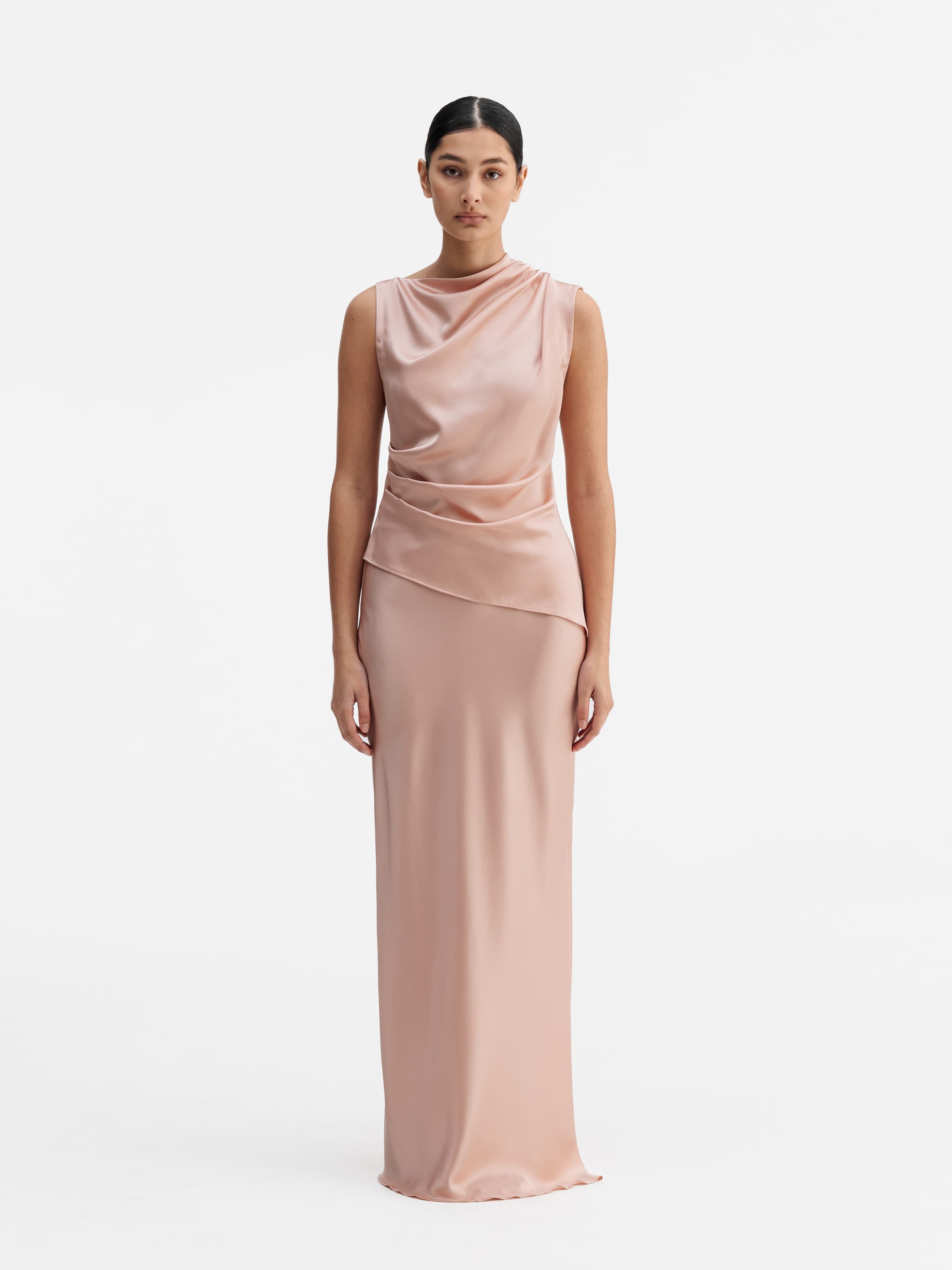 Lizi satin tank dusty pink