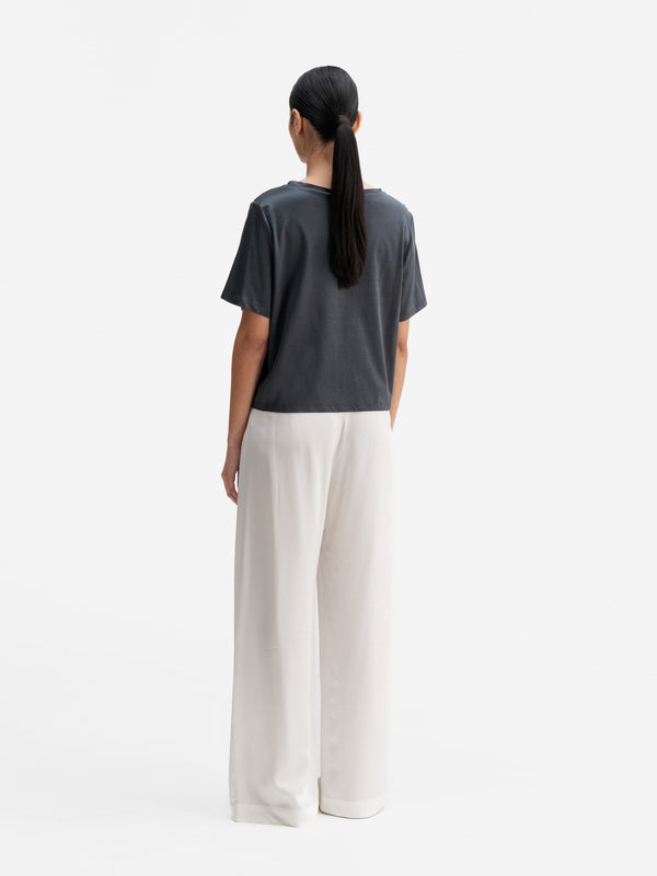 Back view of Ahlvar Gallery Lola jersey tee dark grey