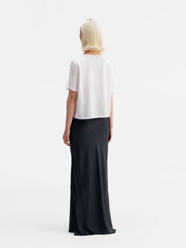 Back view of Ahlvar Gallery Lola jersey tee white