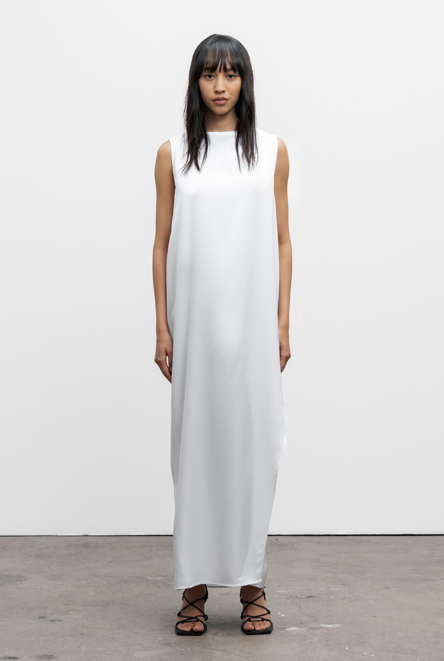 Lola sleeveless dress optic white