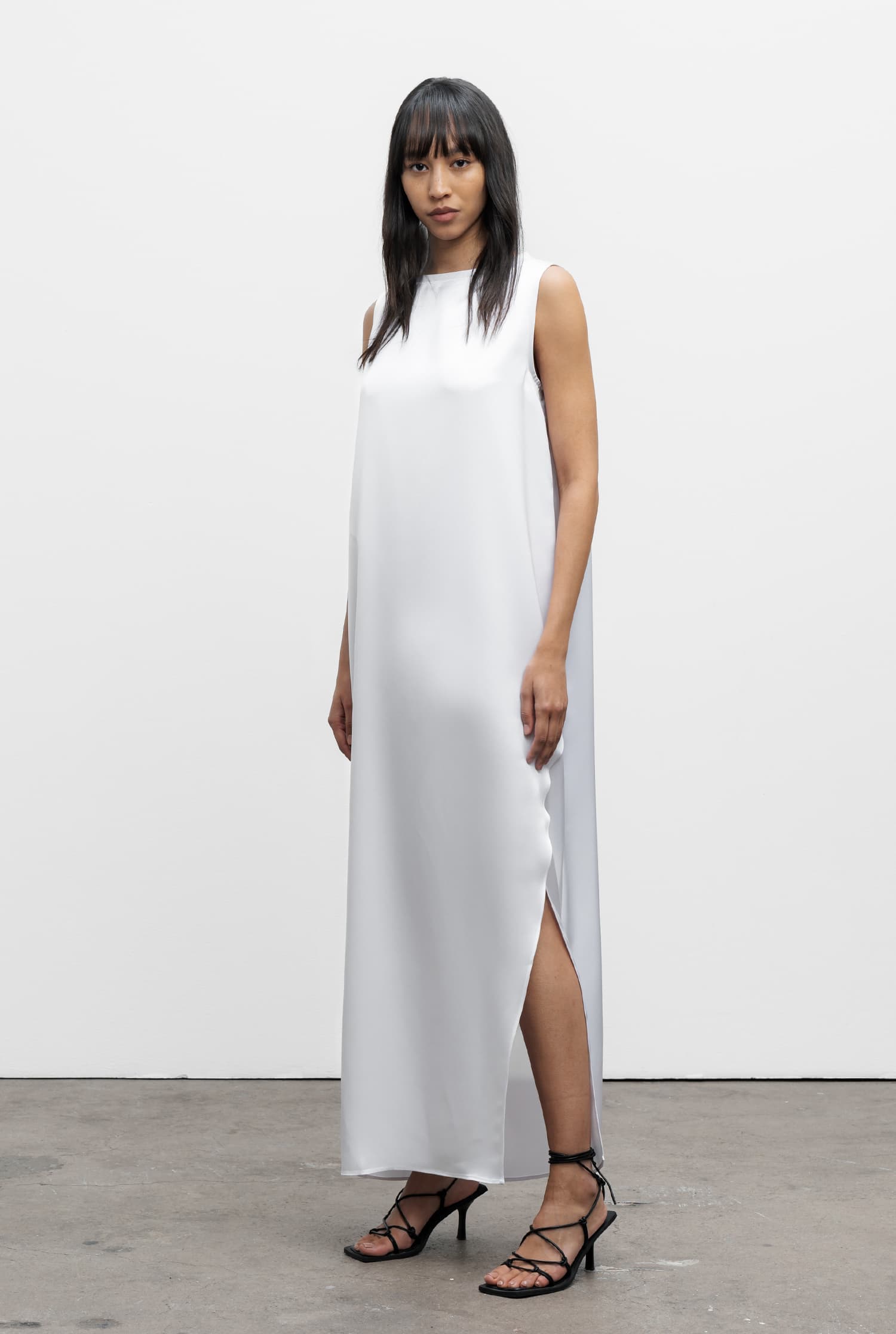 Lola sleeveless dress optic white