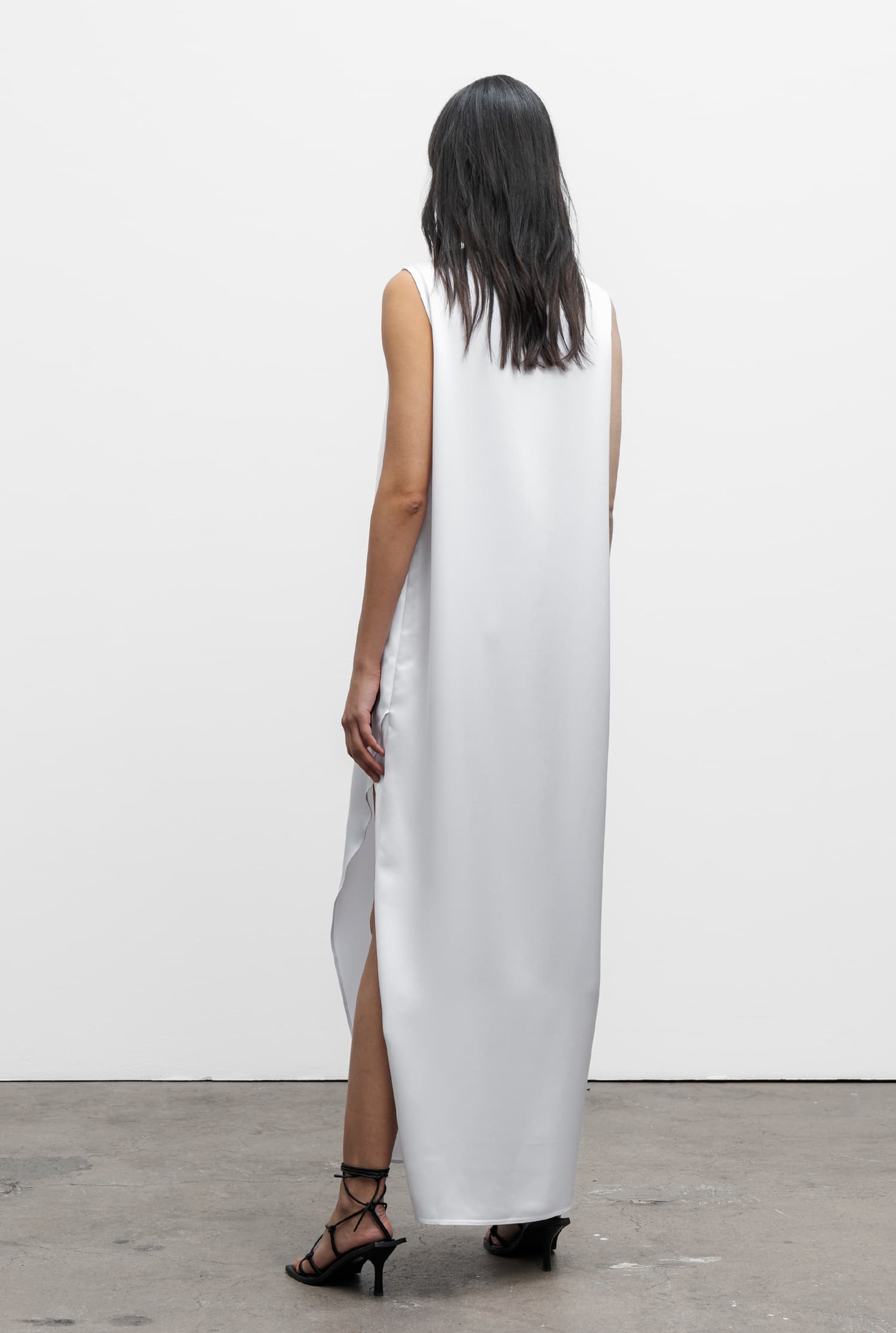Lola sleeveless dress optic white