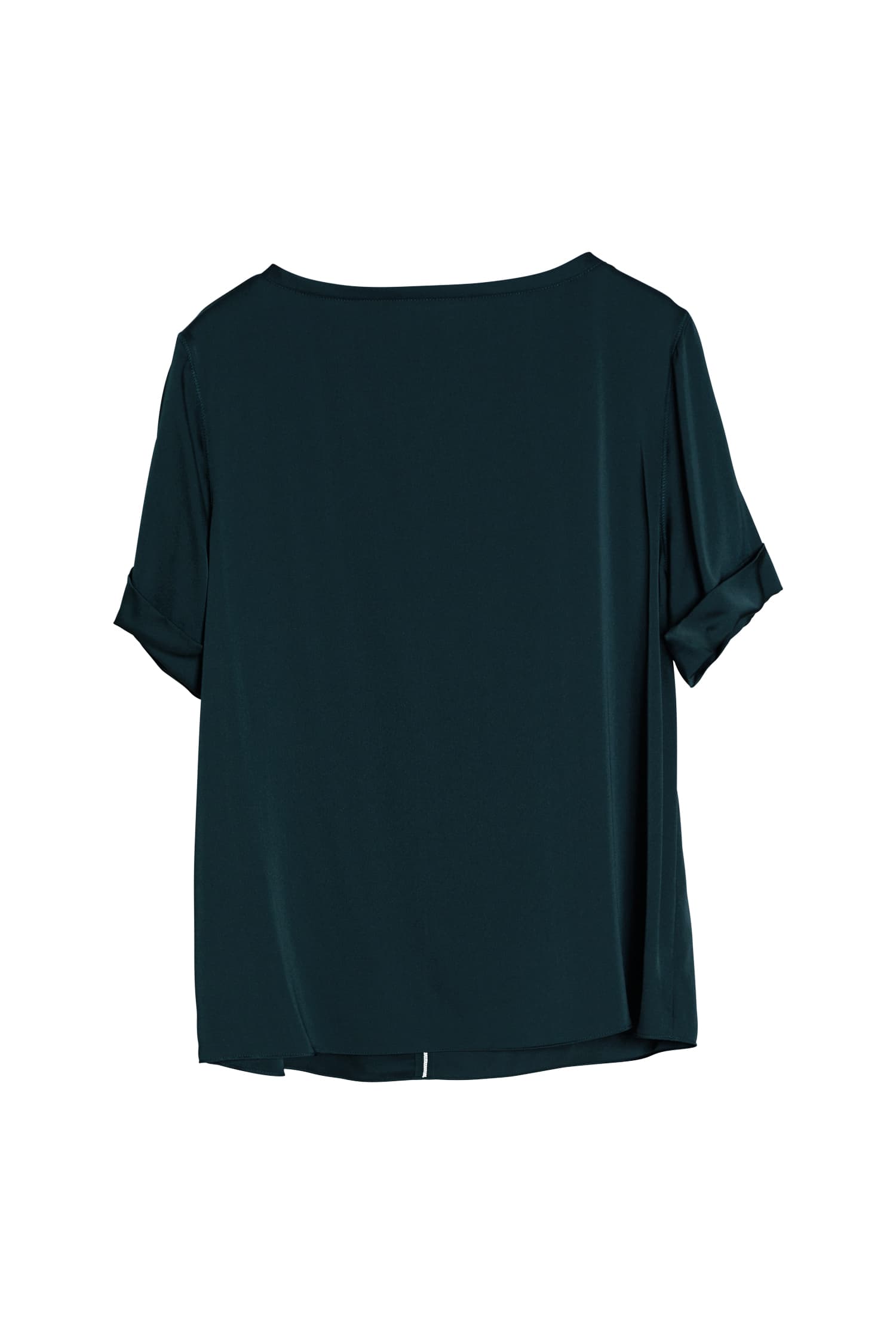 Lola silk tee deep forest