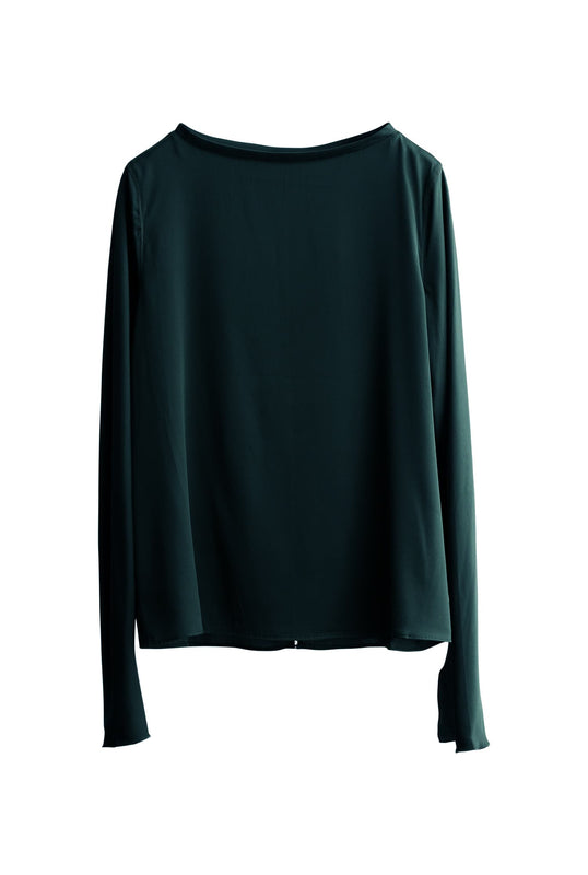 Lola silk blouse deep forest
