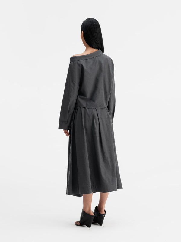 Mace oxford skirt dark grey