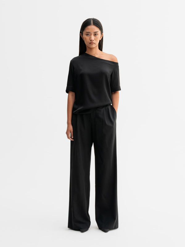 Mel wool trousers black