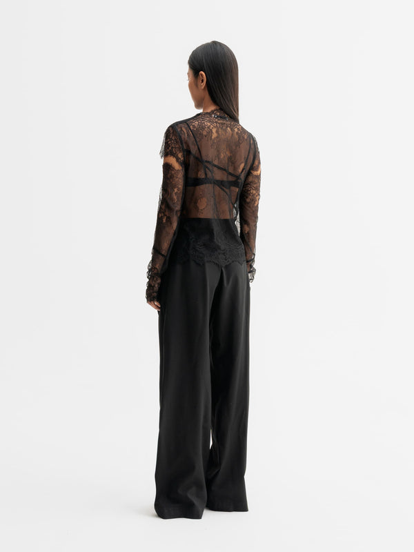 Mel wool trousers black