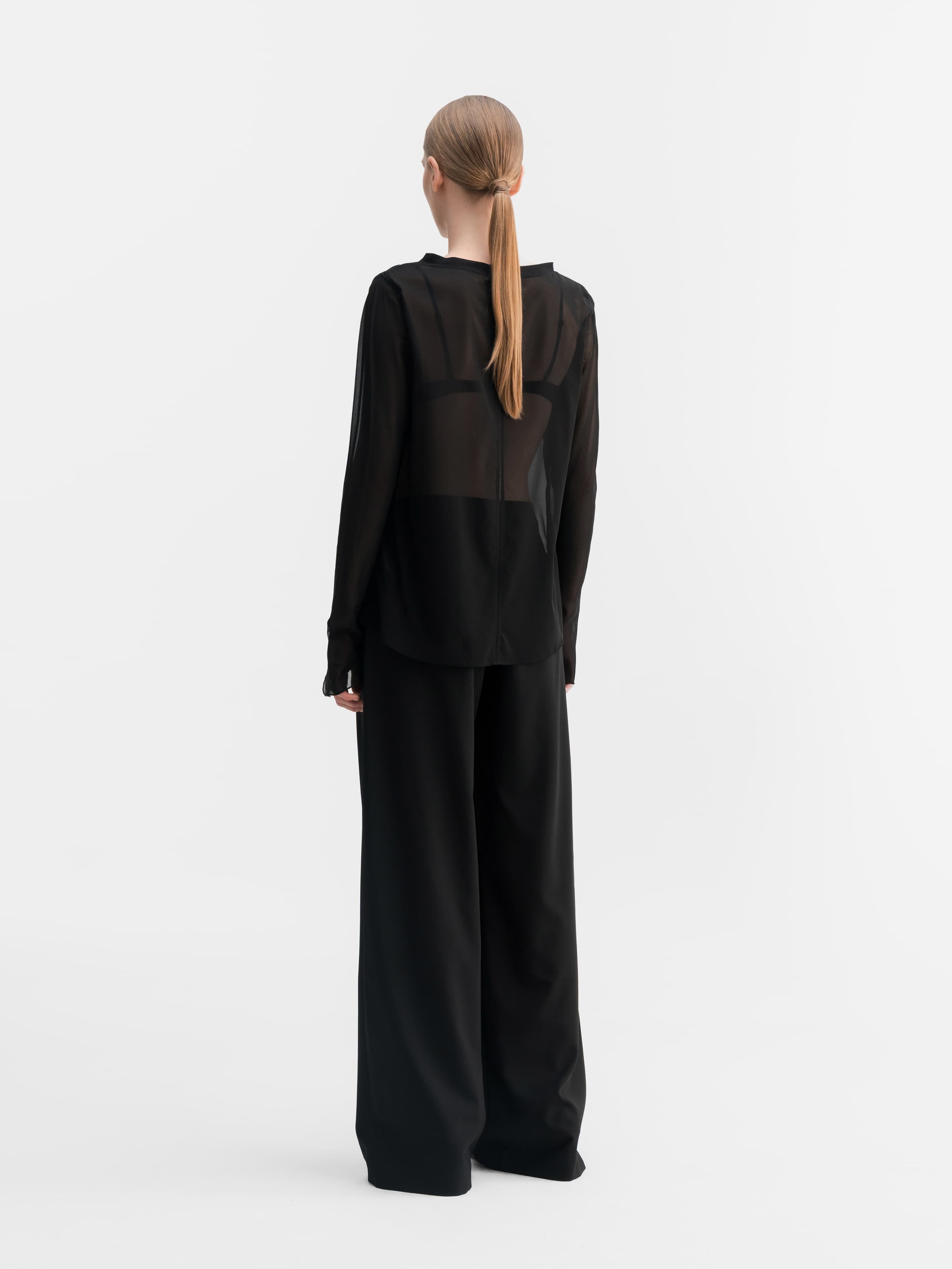 Mel wool trousers black