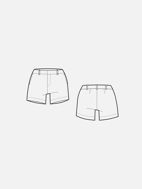 Meya oxford shorts white