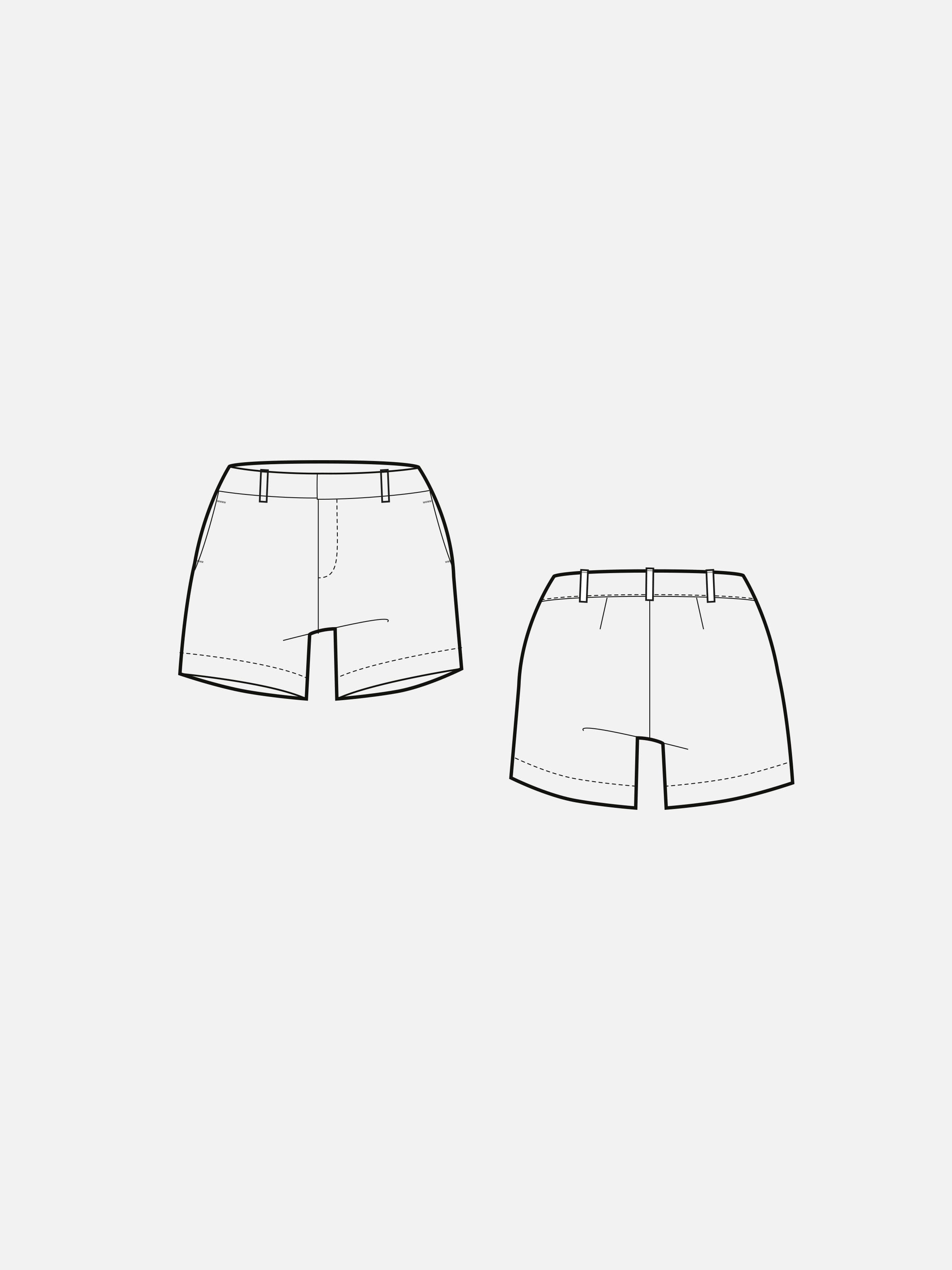 Meya oxford shorts dark grey