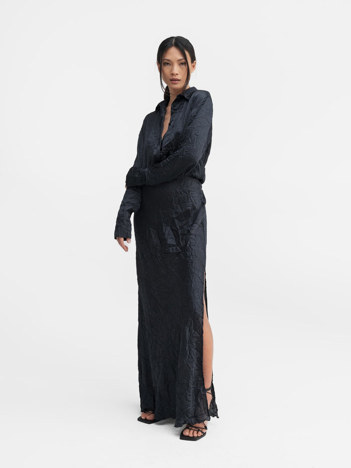 ahlvar Mia dress blue grey