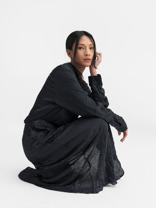 Mia dress blue grey