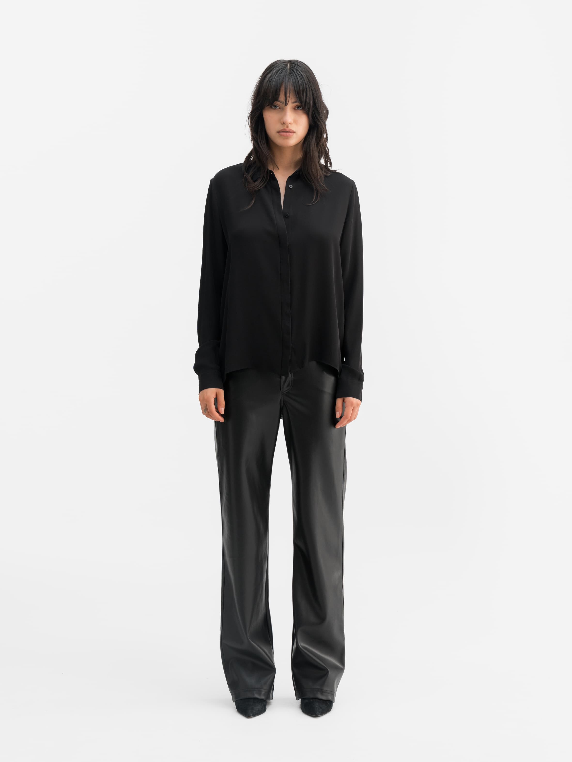 Mia silk shirt black
