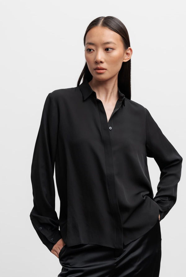 Mia silk shirt black