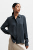 Mia silk shirt blue grey