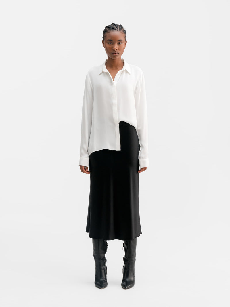 Mia silk shirt white