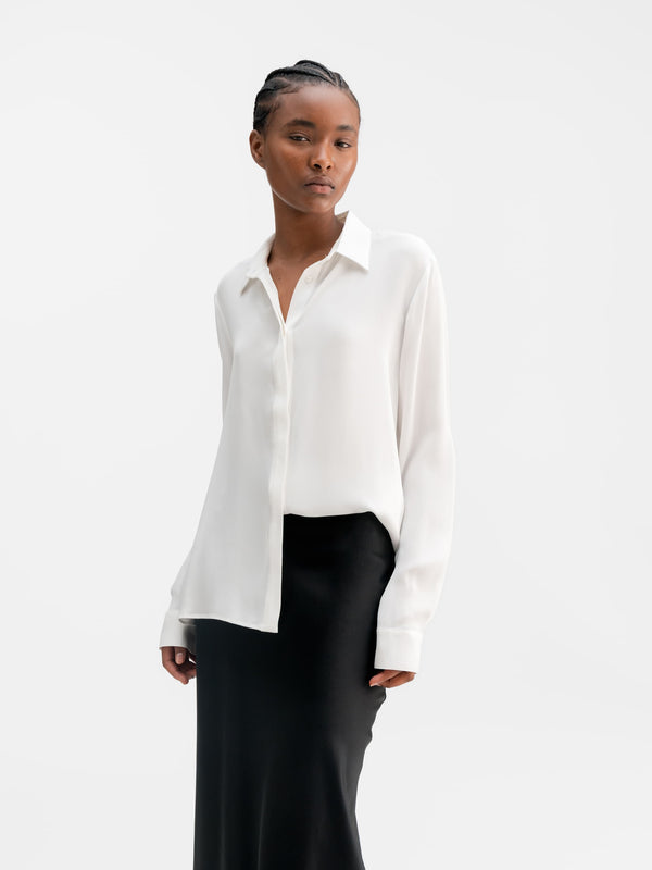 Mia silk shirt white