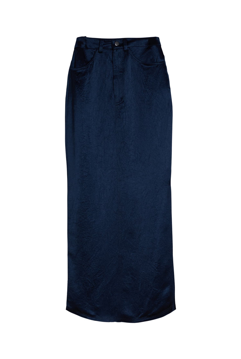 Mika textrued skirt midnight blue
