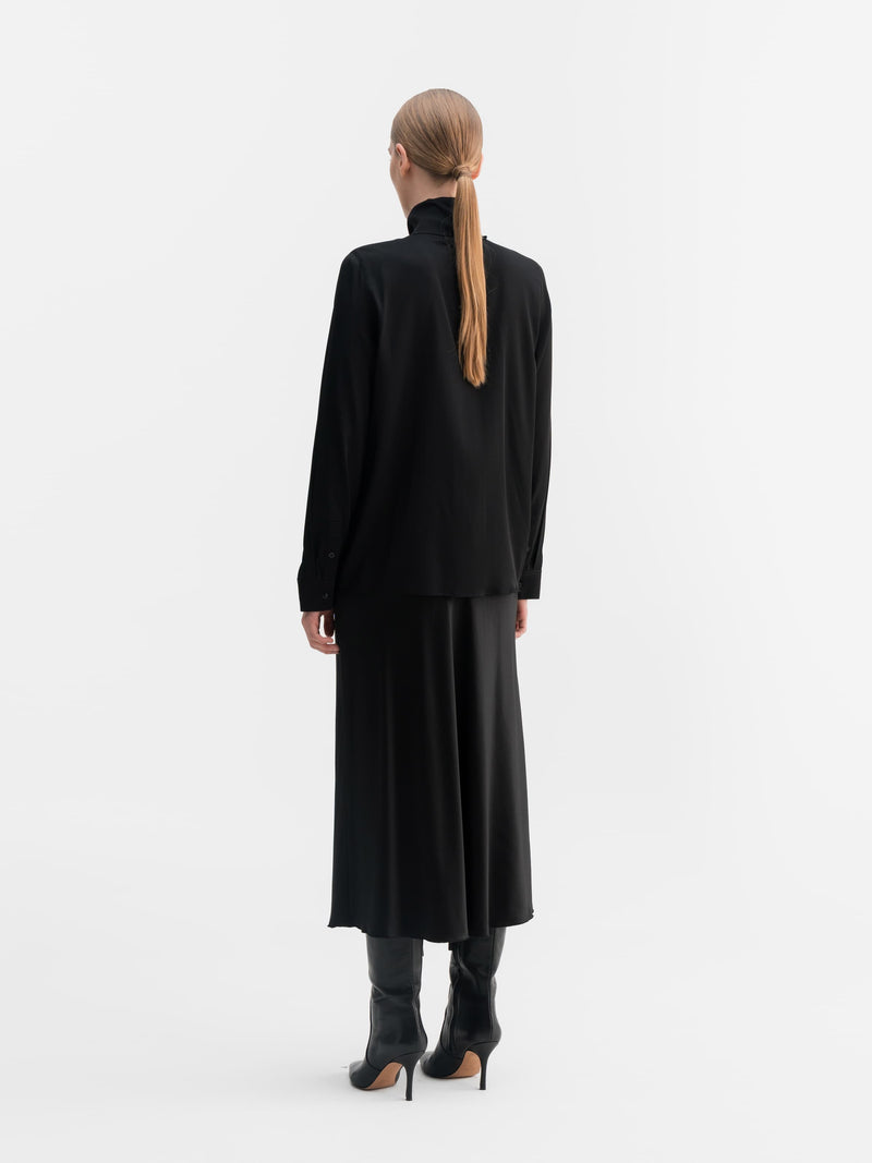 Miki silk blouse black