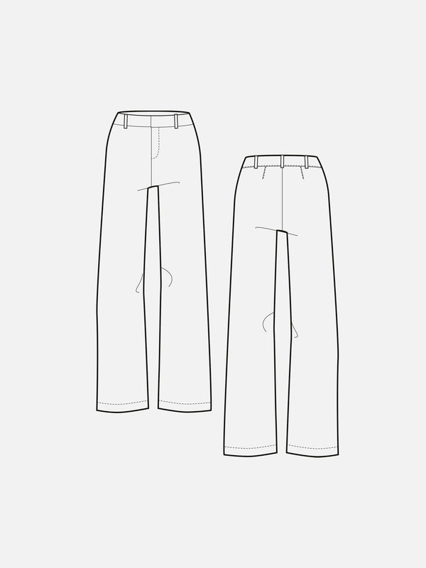 Mila heavy satin trousers white