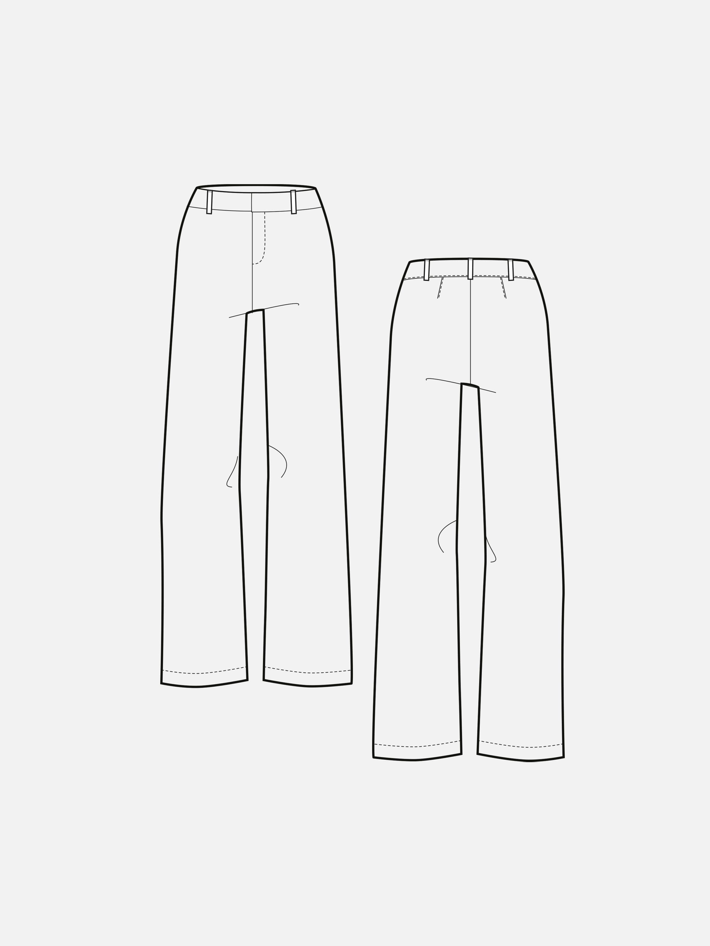 Mila heavy satin trousers blue grey