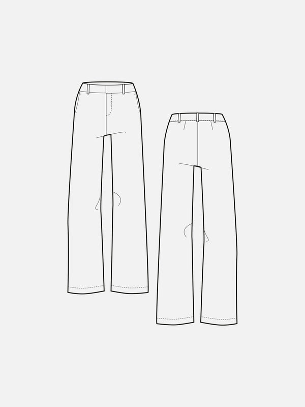 Ava satin silk trousers blue grey