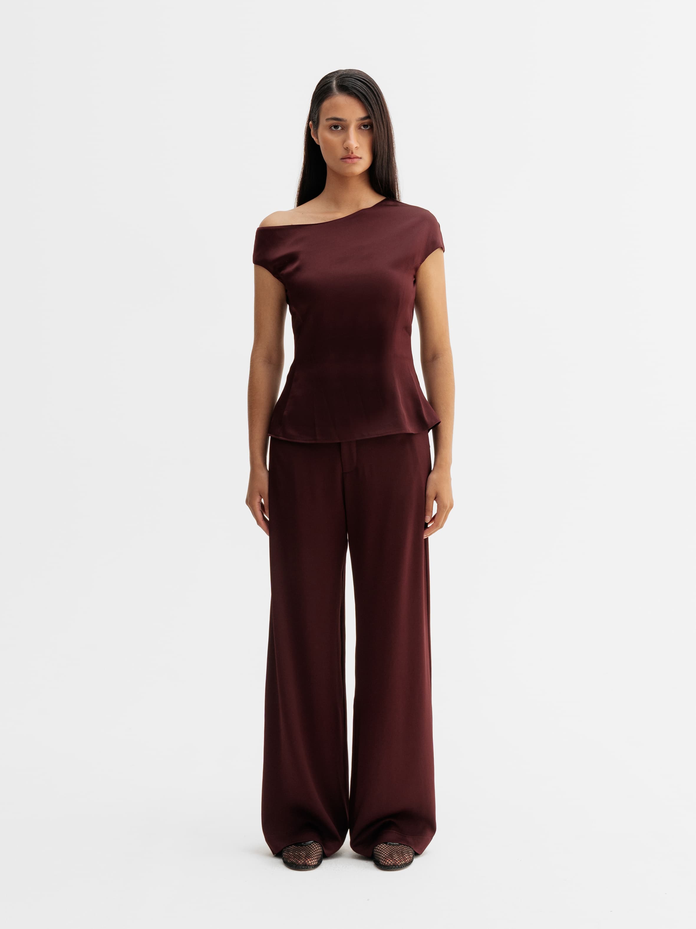 Mila trousers burgundy